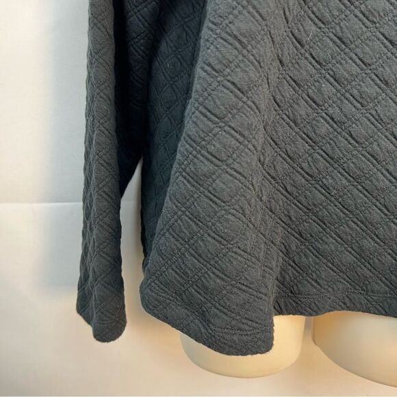 J. Crew Bl249 Black quilted mockneck pullover size medium NWT - Picture 7 of 12
